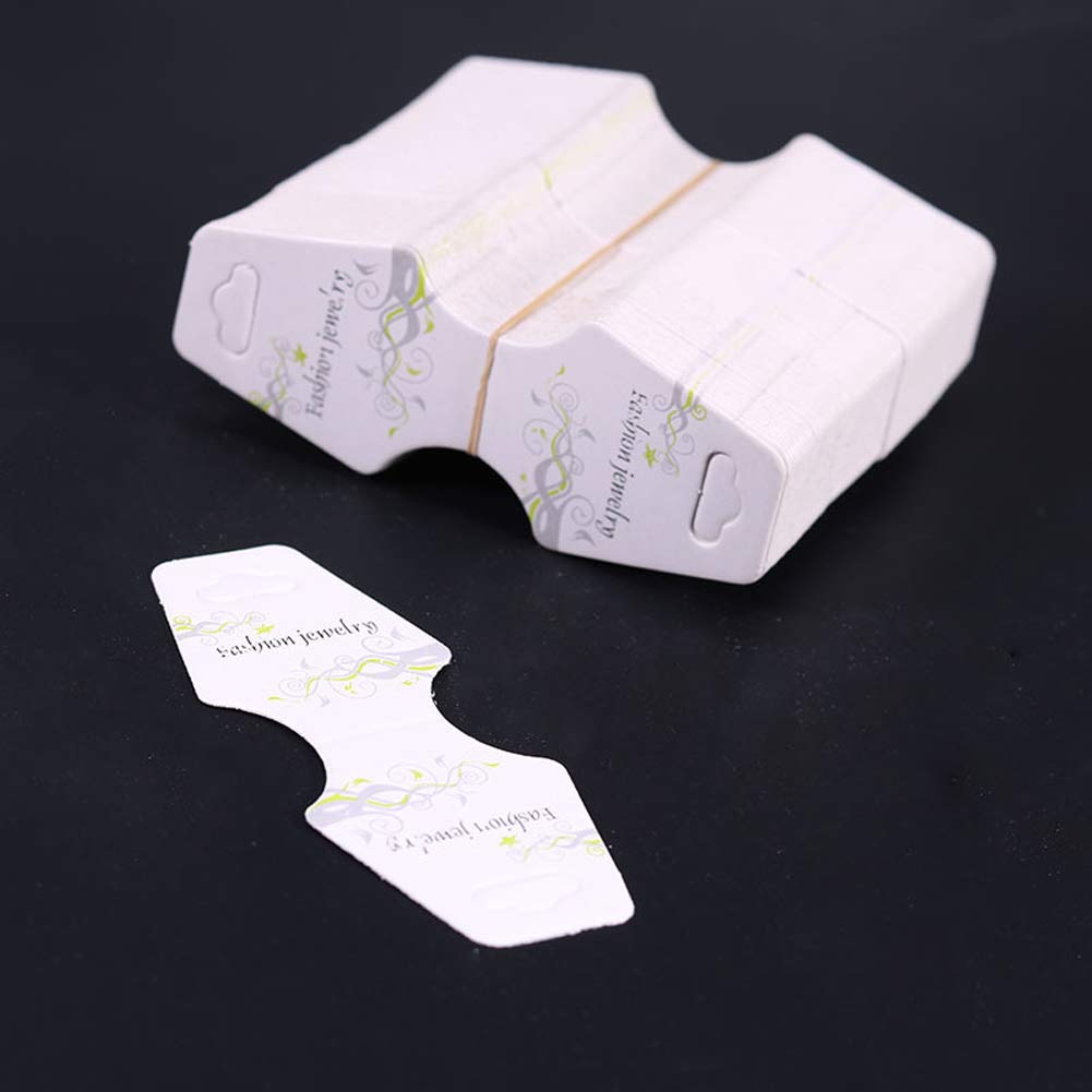 Lot De 100 Supports Carton Pour Bijoux 12x5 Cm - Présentation Bracelets, Colliers, Boucles D'oreilles - 5