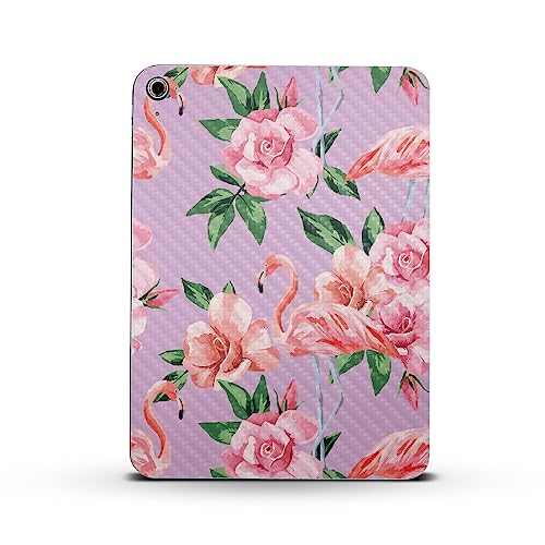 Image of MightySkins Carbon Fiber Skin Compatible with Apple iPad 10.9 inch 10th Gen (2022) Full Wrap Kit - Flamingo Rose | Protective, Durable Textured Carbon Fiber Finish | Easy to Apply | Made in The USA