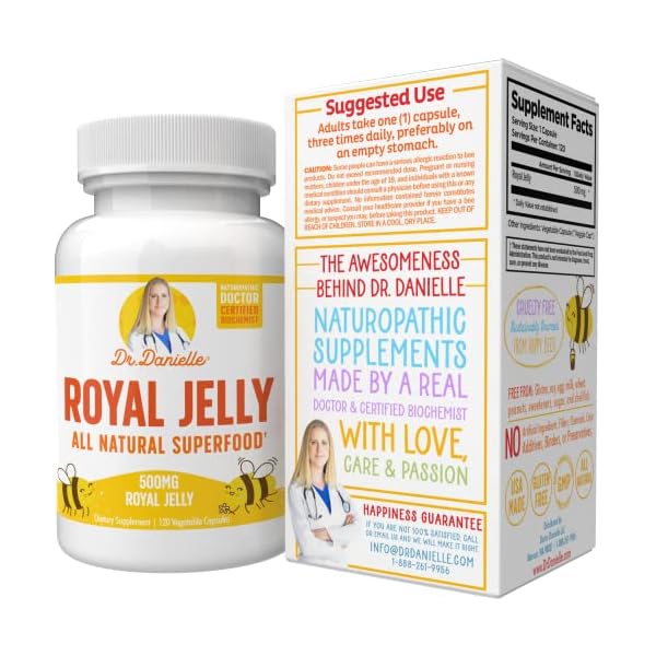 Royal Jelly by Dr. Danielle, Best Royal Jelly Supplement, 500mg 120