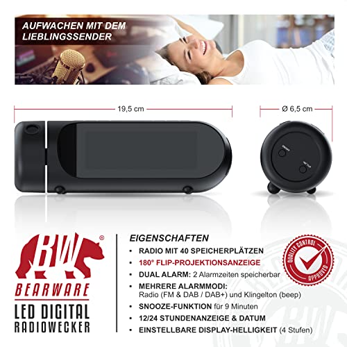 DAB Radiowecker CSL-Computer mit Projektionsfunktion und DAB Plus Radio