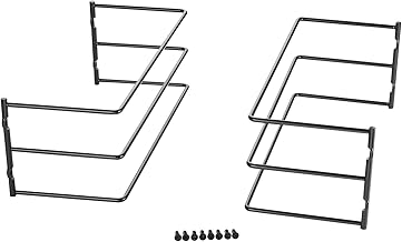 SOTECH 3 Tray Tray Holder (364 x 140 x 125 mm, Chrome Black, for 600 mm Width Furniture) Tray Holder - Easy Organization