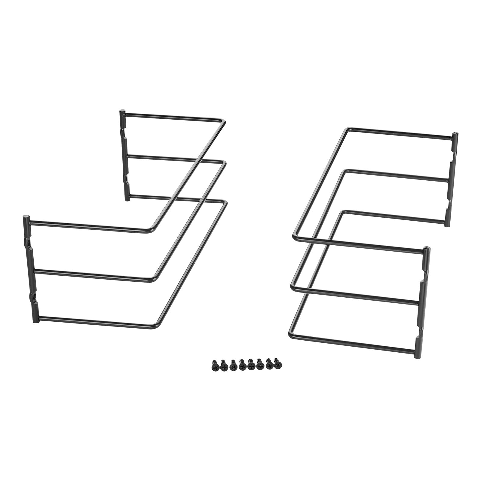 SOTECH Support de plaque de cuisson pour 3 plaques de cuisson (364 x 140 x 125 mm, noir chromé, pour largeur de caisson de 600 mm) Support de grille de cuisson - l'ordre facile