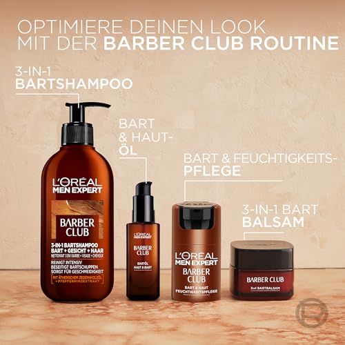 8. Bild von L'Oréal Men Expert Bart Styling Pomade für Männer, Haar- und Bartwachs für einen definierten Style, Bartpflege für Herren mit holzigem Duft und ätherischem Zedernholzöl, Barber Club, 1 x 75 ml 75 ml (1er Pack)