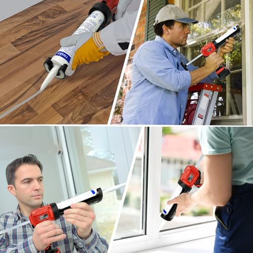 Gliese Power YMGG00018 Cordless Caulk Gun, 21V Electric Caulking Gun Battery Powered thumb #6