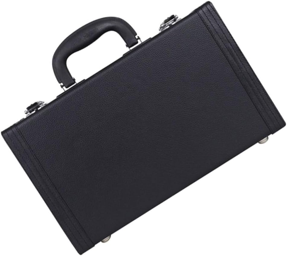 Portable Hard Clarinet Case Stain-resistant Black Clarinet Storage Box with Handle for Shock Protection and Durability for Musicians and Travel