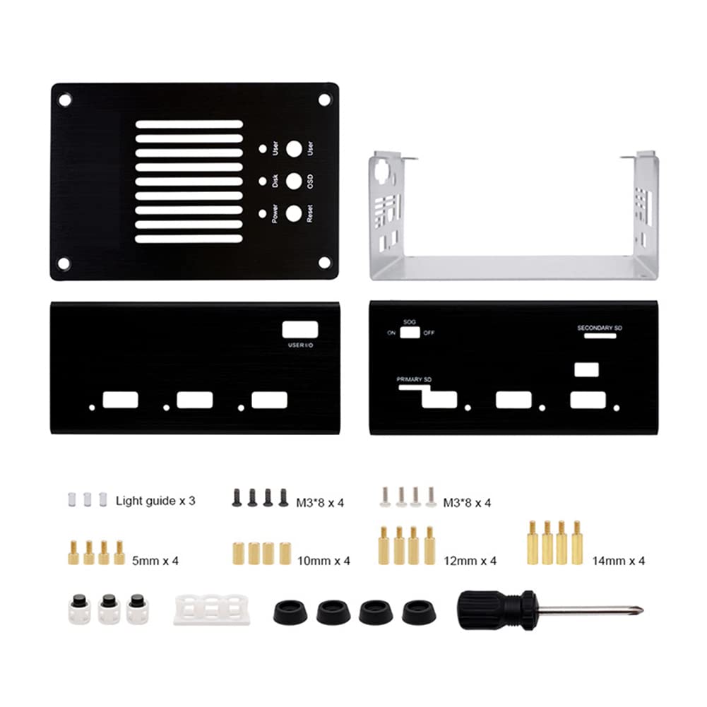 F¨¹R Mister FPGA 128 MB scheda madre V2.9 + hub USB V2.1 con guida in metallo fai da te?Kit di utilizzo per Terasic DE10-Nano Mister FPGA (nero)