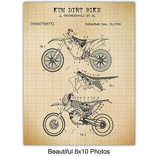 Yellowbird Art & Design Motorcycle Dirt Bike Patent Art Prints thumb #3