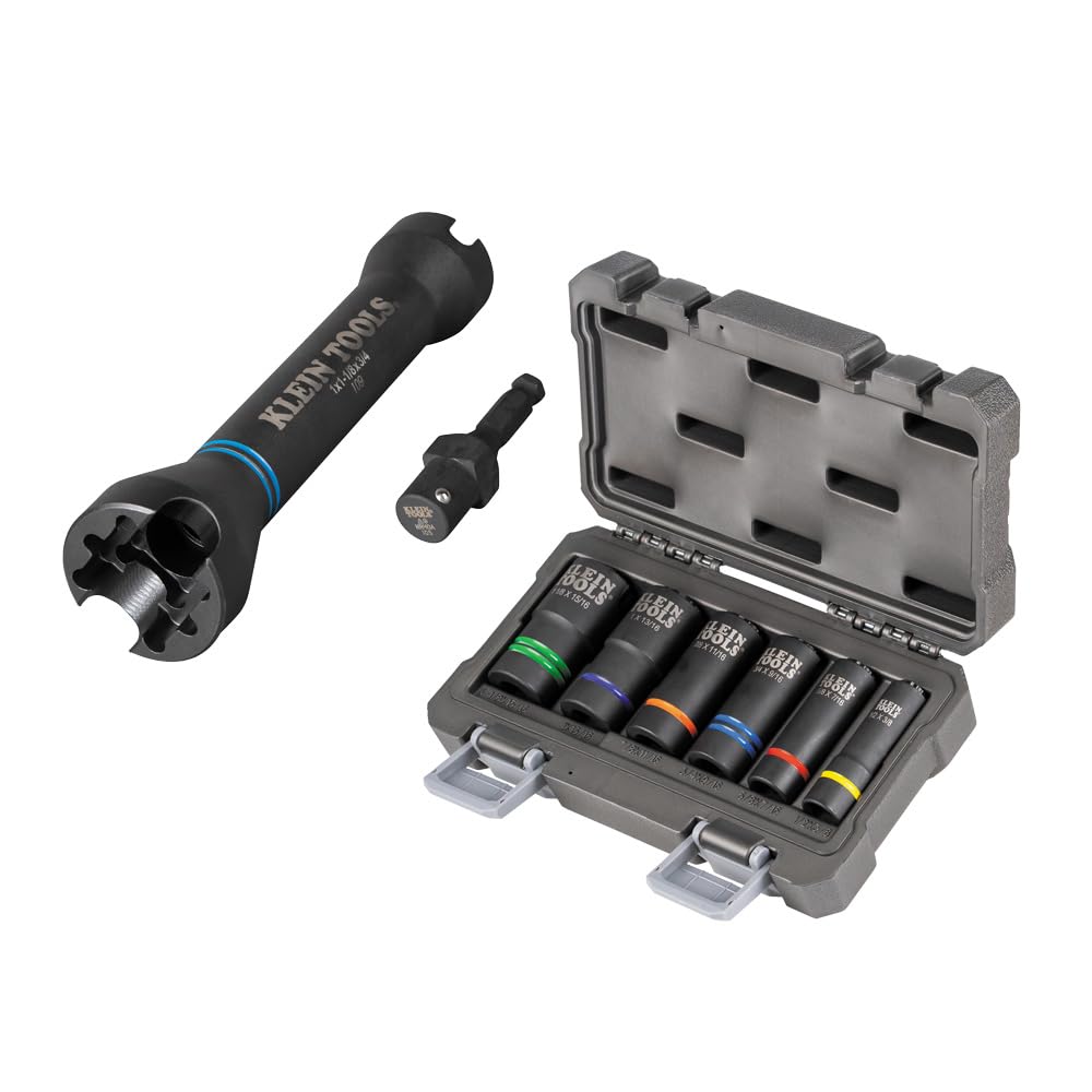 Klein Tools 660KIT1 5-in-1 Impact Socket Set, 8-Piece