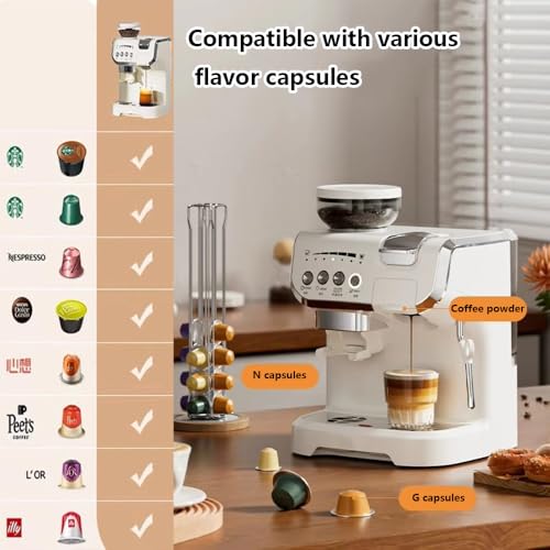 Cafetera 3 en 1 con molinillo y depósito 2 L miniatura 4