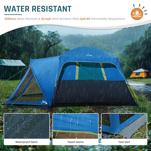 DMH OUTDOORS Camping Tent with Screen Porch HW-40296-DBLNV の商品画像 3