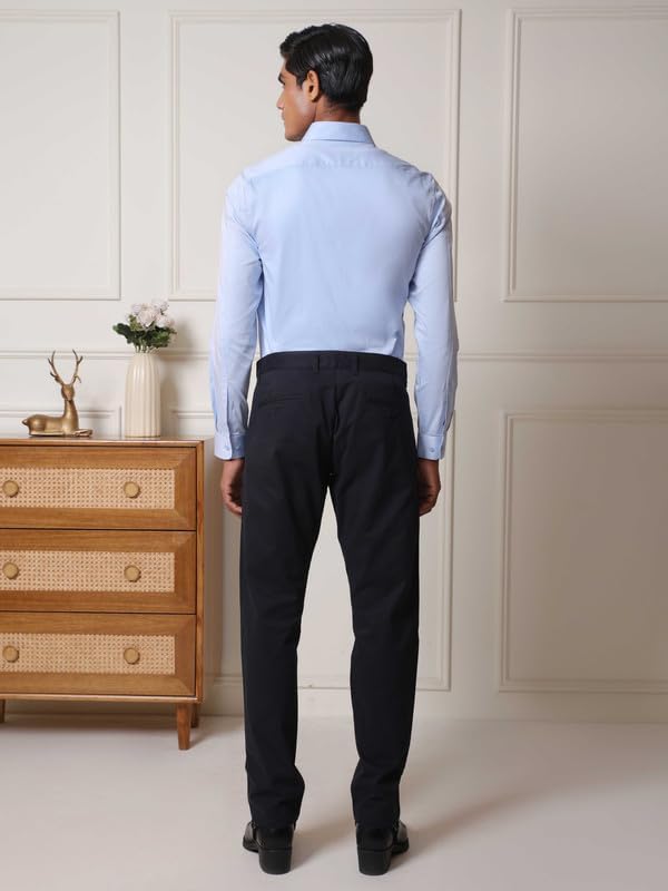 Image of SUBTRACT Men's Slim Fit Solid Spread Collar Cotton Satin Evening Shirt | Stylish Men's Wear Shirt for Office or Party