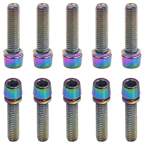 10 Pcs M5 Bike Stem Bolts Set Cover