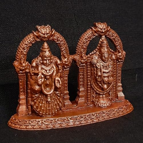 Image of Lord Balaji with Bhudevi Murti - 1.8 in - Pack of 1