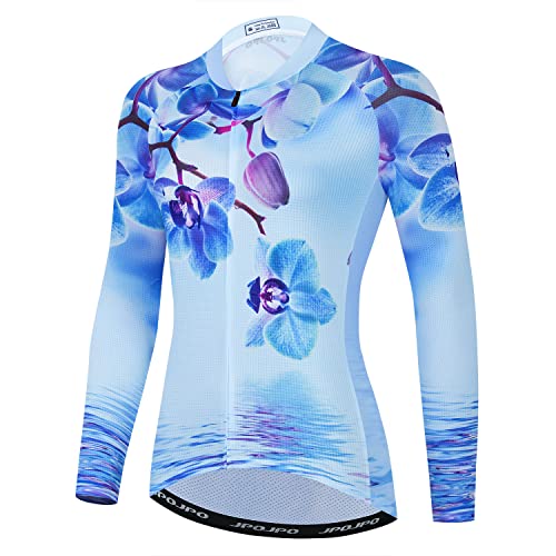 HimyBB Women Cycling Jersey Pro Team Long Sleeve Bike Shirt Tops UPF 50+ Sun Protection XXXL