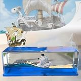Ecqizer Unsinkable Ship in A Bottle, Cruise Ship Fluid Drift Bottle, Unsinkable Boat in A Box That Never Sinks for Home Decor Display, for Friends (Golden Merrie)