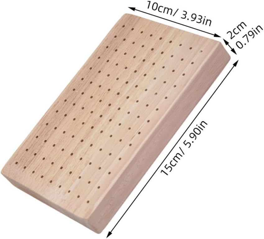 Food Skewer Board for Appetizers, Oak Beige Rectangular Xmas