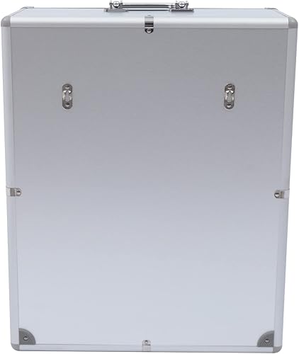 Miniatura 4 de LOYALHEARTDY 48 ranuras de aleación de aluminio Pocket Chart Wall Teléfonos celulares Gabinete de almacenamiento con puerta de gabinete de acrílico