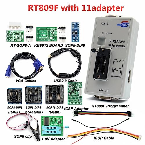 RT809F programmateur ISP LCD avec 11 adaptateurs et câble EDID de réparation