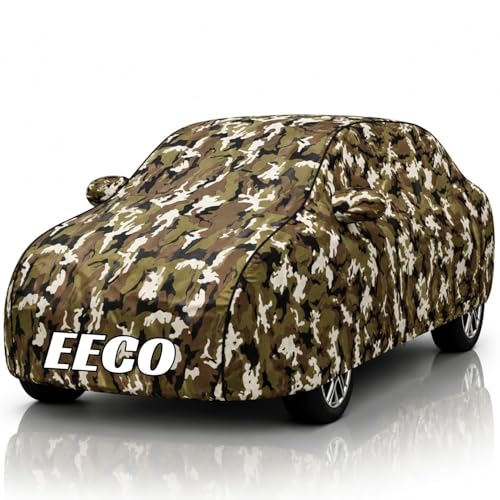Image of Safe-Cars New Jungle 100% Waterproof Eeco Car Cover | Polyester Car Body Cover for Rain & Sun | UV Protection, Dustproof, Scratch Resistant, Windproof, Heat Resistant, Custom Fit