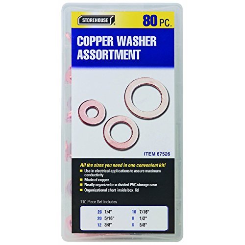 80 Piece Copper Washer Assortment by Storehouse