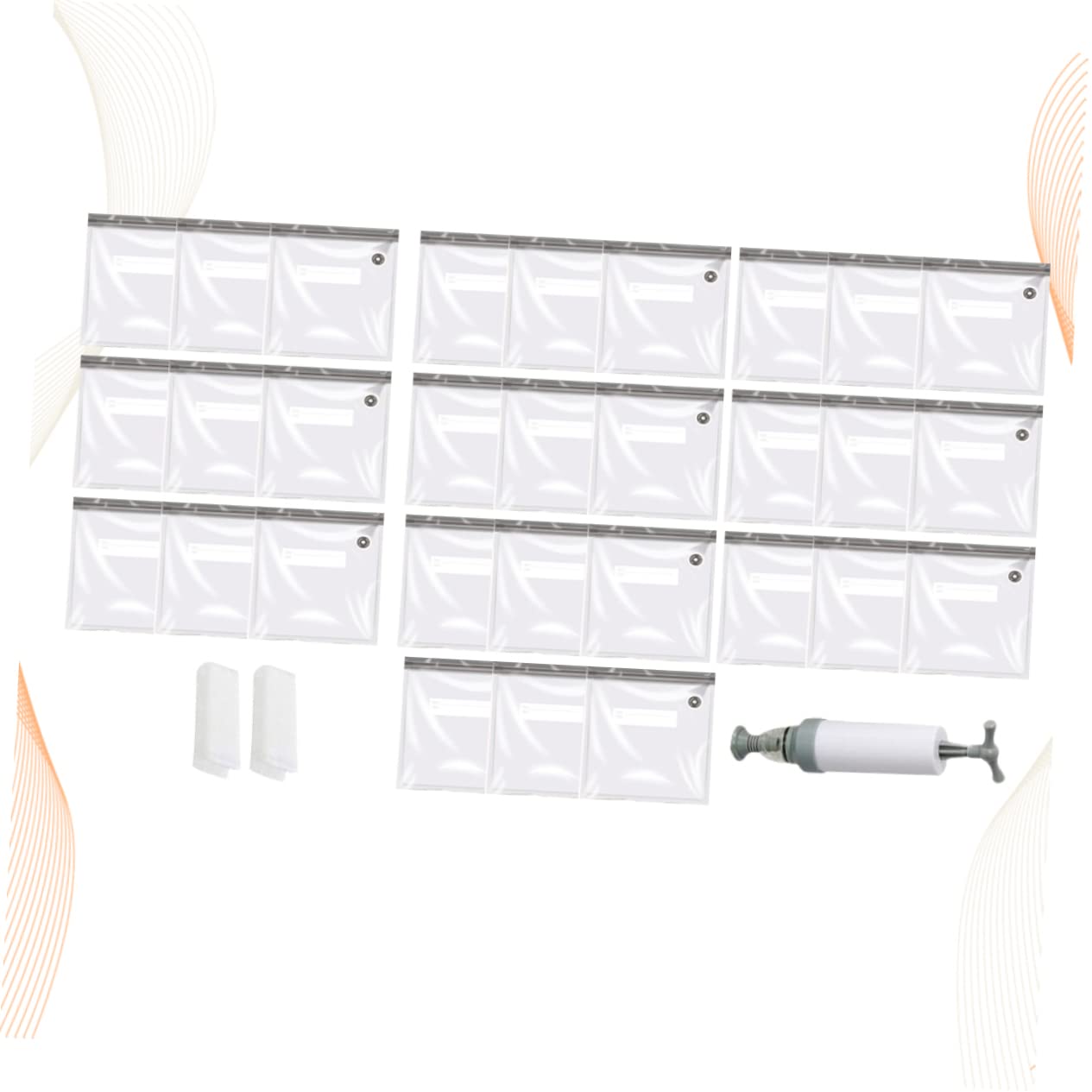 BRIGHTFUFU Vacuum Sealing Bags 13pcs Food Package Bag Sealing Food Storage Fresh-keeping Pump Clips for Cooking