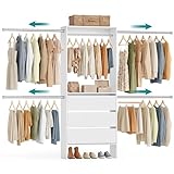 SONGMICS Closet System, Customizable Walk-In Closet Organizer System with...
