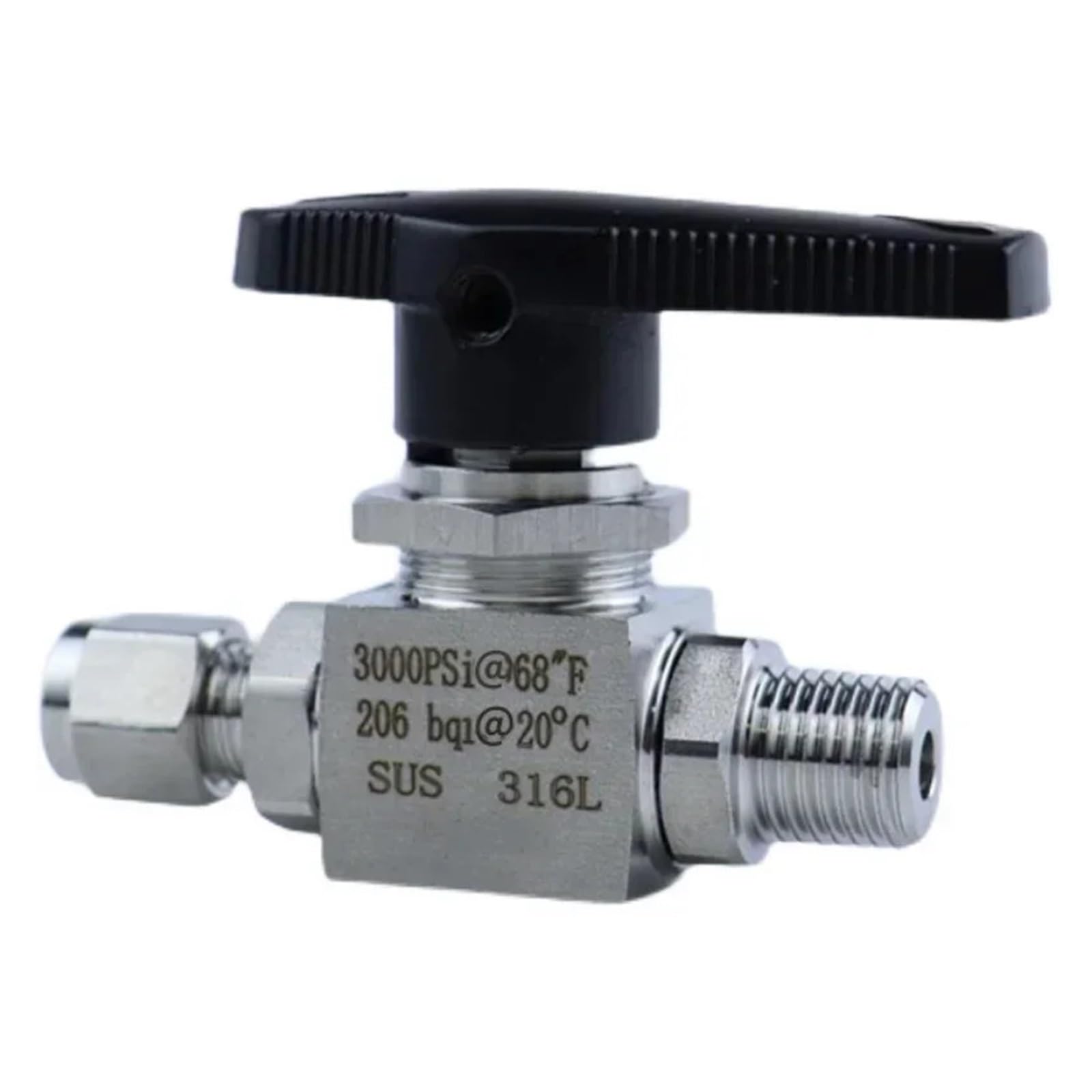 Vanne à boisseau sphérique raccord compression mâle 1/4 pour tube inox