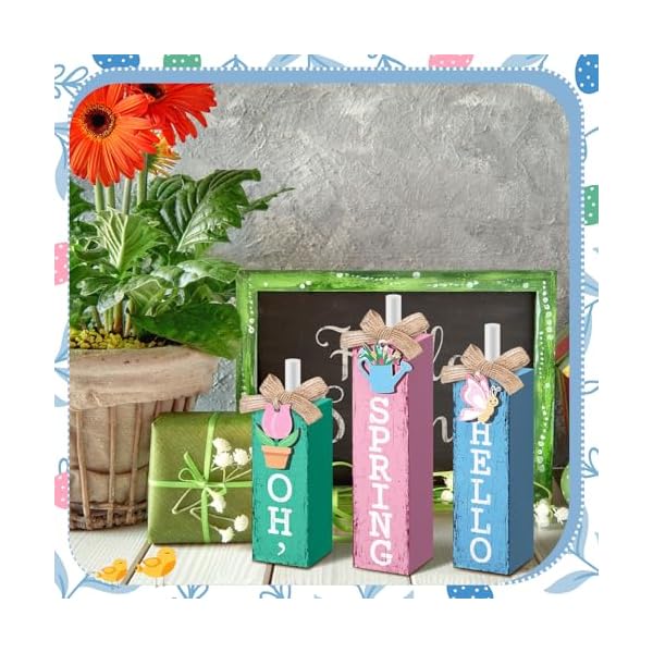   3-Pcs-Spring-Decor-Tiered-Tray-Decor-Hello-Spring-Block-Sign-Rustic-Farmhouse-Wooden-Tabletop-Centerpieces-Tulip-Flower-Butterfly-Decoration-for-Home-Kitchen-Shelf-Office