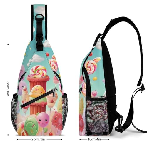 Morrales tipo Sling Candy Happy para trekking y uso casual miniatura 2