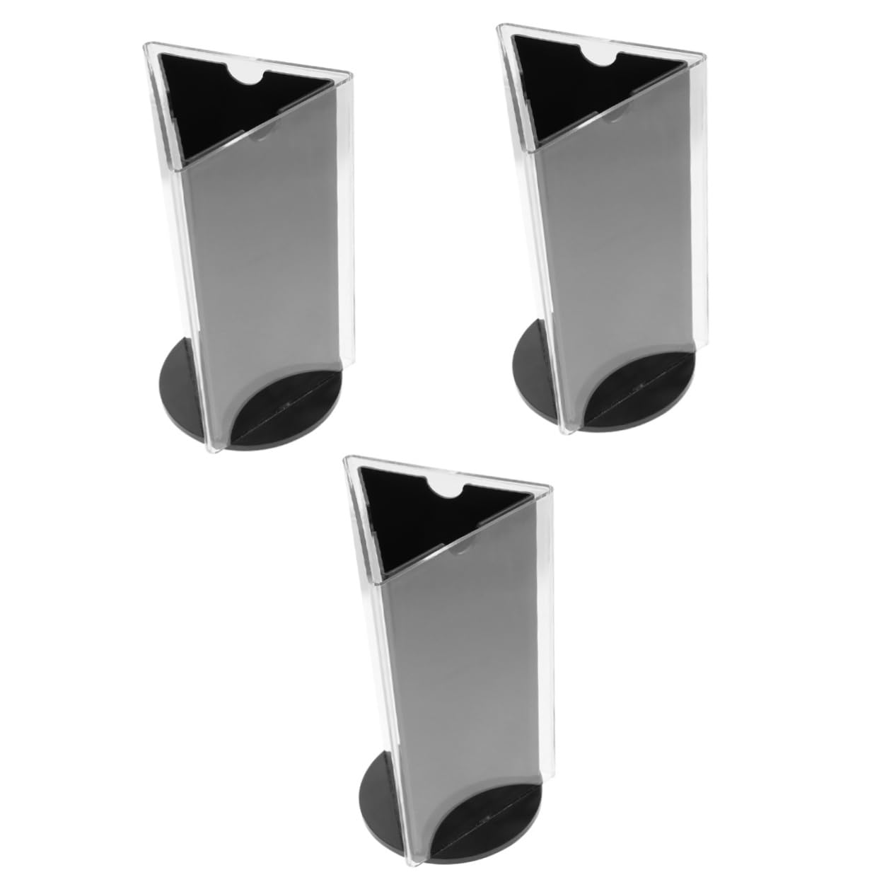 TEHAUX 3pièces Porte-menu Acrylique Rotatif Support De Table Transparent Pour Affichage De Prix Menus Présentoir Pour Restaurants Et Événements