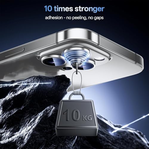 Image of PACK OF 2 Camera Lens Protector For IPHONE 16 /15 PRO / 16 /15 PRO MAX (SILVER) UHD 9H Glass, Anti Drop, Scratch Resistant, Case Friendly, Removable, Waterproof, Heavy Duty Camera Protector.