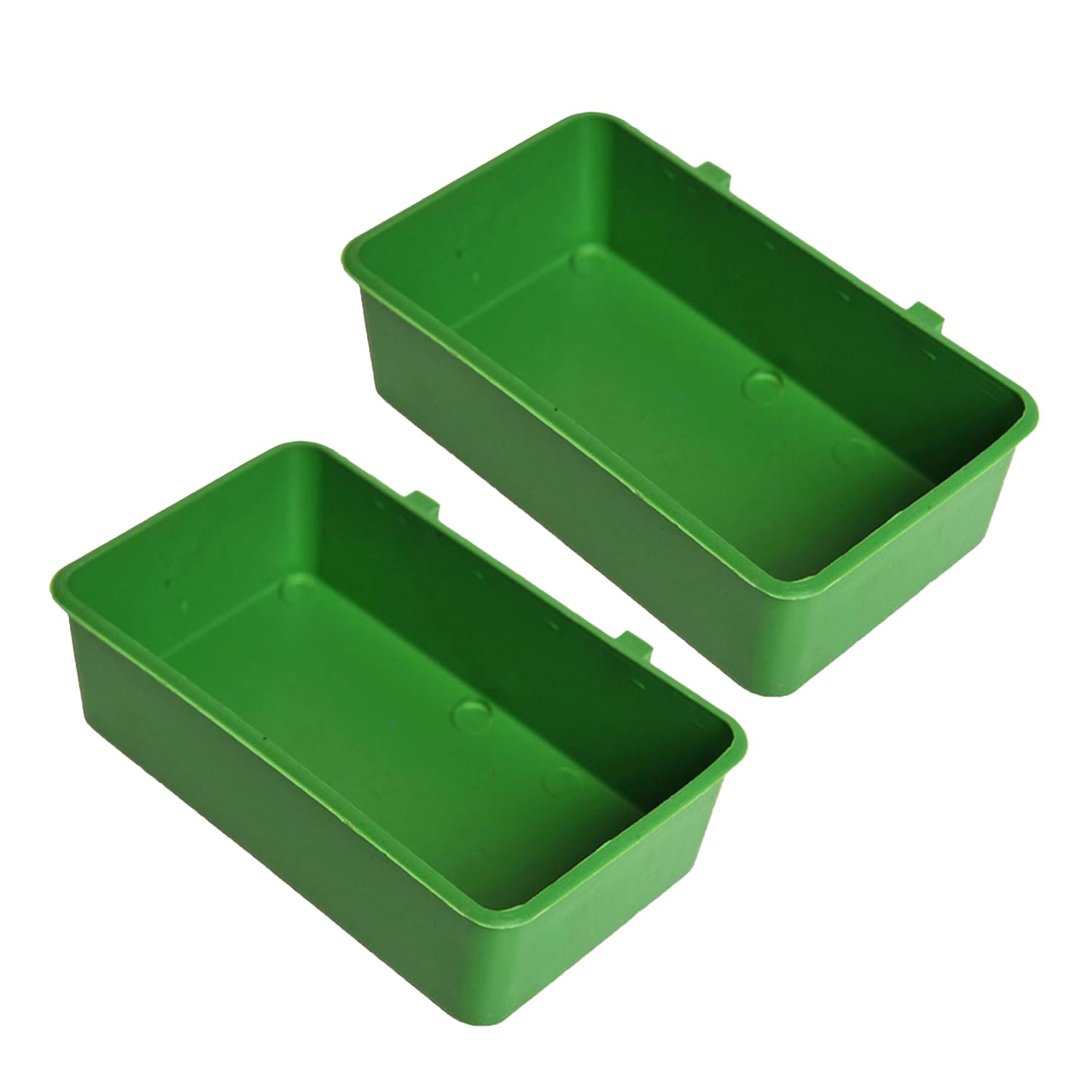 2 Pièces Baignoire pour Perroquet avec 2 Crochets Latéraux, Baignoire Oiseaux Cage Mangeoire Multifonctionnelle pour Petits Perroquets, Perruches Et Canaris