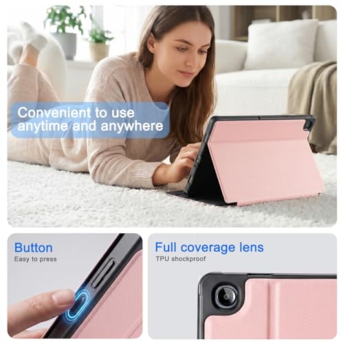 Image of CoBak Case for Samsung Galaxy Tab A11+ Plus 11 inch 2025, Multi-Viewing Angles, All New PU Leather Folio Stand Cover with Auto Sleep Wake Feature for Samsung Galaxy Tab A11+ Tablet 11-inch, Pink