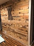 Pallet Board Co. - 20 Sq. Ft. Bundle of Reclaimed Pallet Boards - Nail Up Application - Rustic Reclaimed Real Wood Pallet Boards for Accent Walls, Wood Planks for Ceilings, Barnwood Authentic Look.