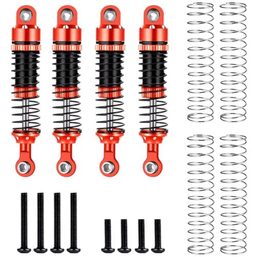Amortisseurs RC TRX4M anti-vibration en aluminium rouge pour Bronco 1/18