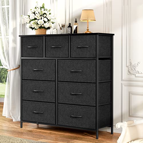 image for OLIXIS Dresser for Bedroom, 9 Storage Drawers, Wide Fabric Closet Ches