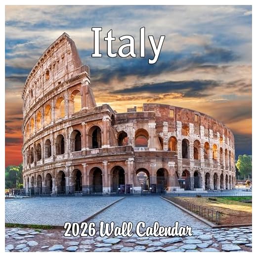 2025 Italy Monthly Wall Calendar | 12" x 24" | Thick Sturdy Paper | Travel Calendar 2024-2025