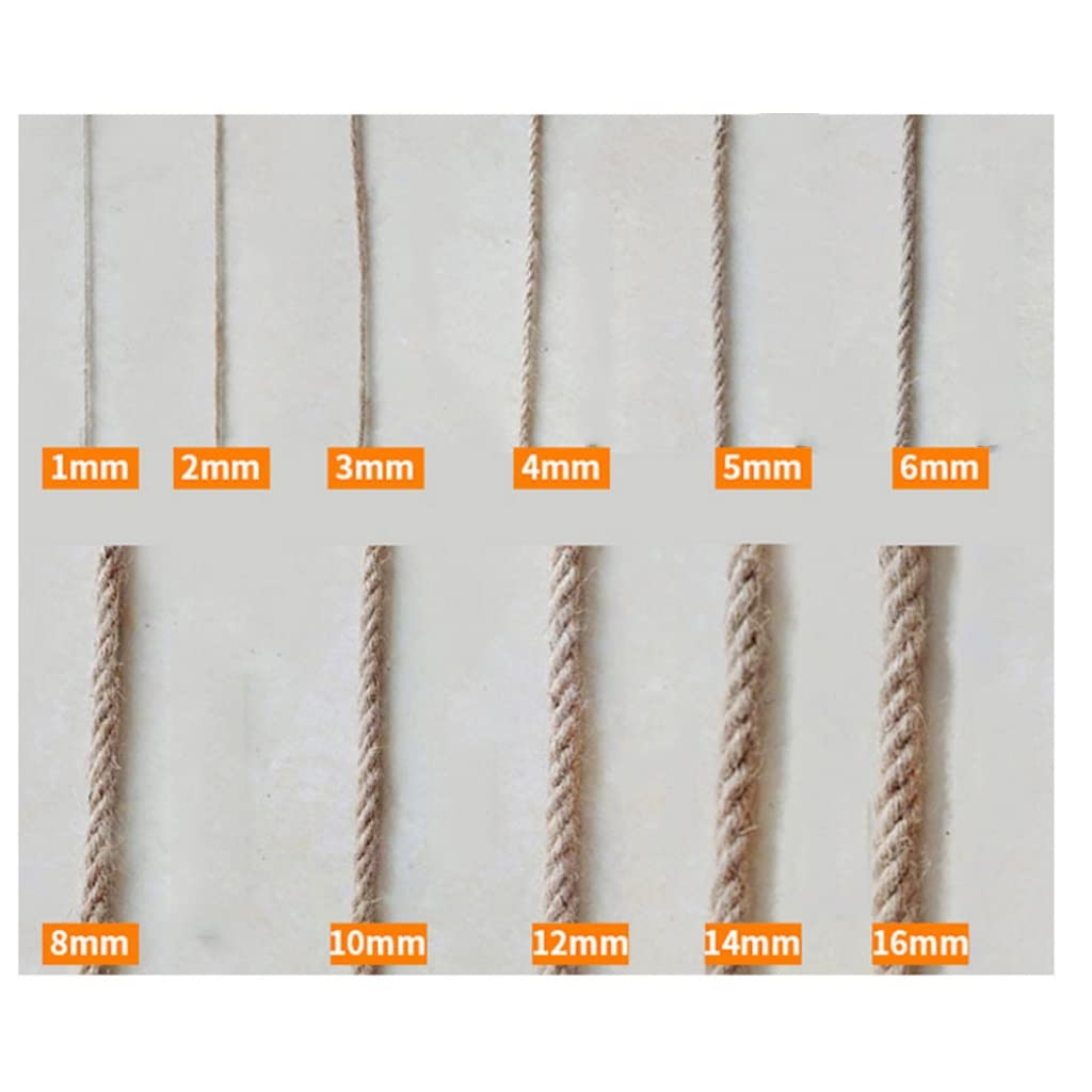Corda di iuta spessa 14 mm per artigianato, decorazione della casa, giardinaggio e impacchettamento, spago versatile per tiragraffi per gatti (20-100 m)