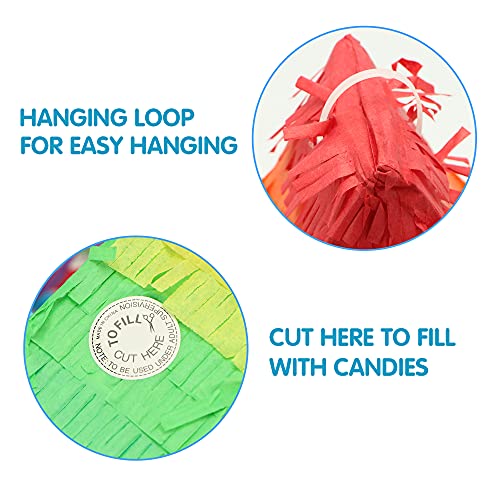 image for JOYIN Cinco De Mayo Star Pinata 12.6 x 12.6 x 3 inches. Fiesta Party S