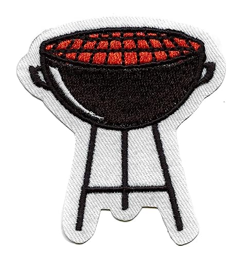 BBQ Pit Grill Embroidered Iron On Patch