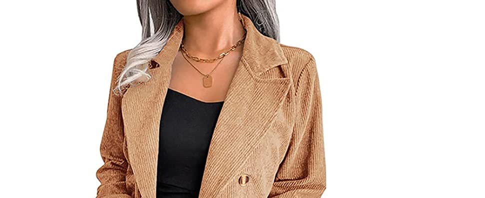 Dames Blazer Casual Dames Kantoor Slanke Jas Blazer Casual en comfortabele Winter Effen jas met lange mouwen (Color : Blue, Size : Small