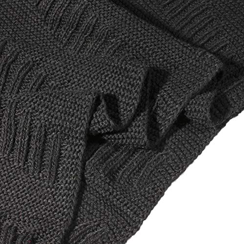 Marte&Joven Thick Warm Women Infinity Scarf White Fashion Knit Winter Circle Loop Scarves4