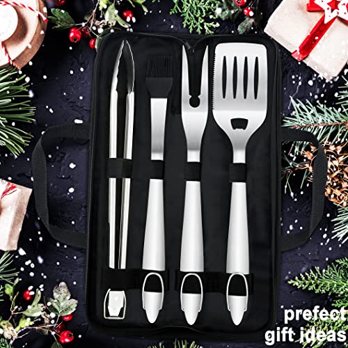 Poligo 5Pcs Bbq Grill Accessories For Outdoor Grill Set Stainless Steel Camping Bbq Tools Grilling Tools Set For Father's Day Birthday Presents, Grill Utensils Set Ideal Grilling Gifts For Men Dad #TOP6