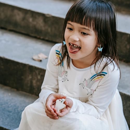 16 Pairs Hypoallergenic Dangle Hoop Earrings for Girls Teens Women,Cute Kids Hoop Earrings Set with Charm Heart Pearl Bow Butterfly Animal Small Huggie Earring Jewelry Gift2