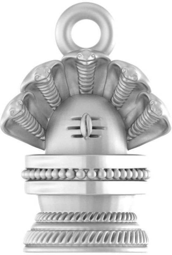 Colgante Shivling de plata de ley 925 auténtica para hombre con acabado artesanal