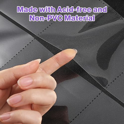 Image of Top Loader Binder 4 Pocket, Holds 160 Toploaders, 100 Toploaders INCLUDED | Toploader Binder for 3 inch x 4 inch Rigid Toploaders, Trading Card Binder for TCG, MTG, Sport Cards, PU Leather Cover, Side Loading