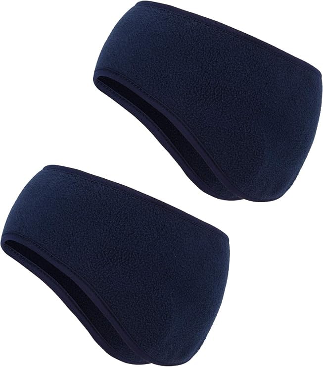 Winter Fleece Ear Warmers Muffs Headband for Men Women Kids Ski Running Cycling (Earmuffs Blue And Blue)