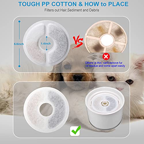 Cat Water Fountain Replacement Filter 4/9/16 Pack, BYEWIRE Pet Water Fountain Filter Replacement for Most Dog Cat Water… - Image 3