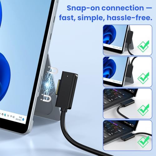 Surface Docking Station, 4K@60Hz Triple Display via HDMI, DP & USB C, 12-in-1 with 120W Power Adapter for Surface Laptop 5/4/3 & Surface Pro 11/10/9/8/7/X, Surface Go/Book