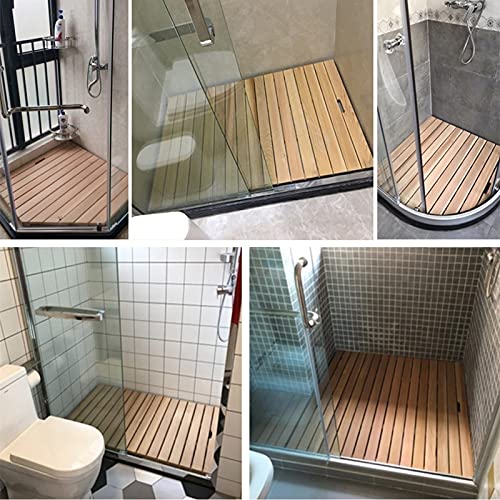 Tapis de douche antidérapant bambou caillebotis salle de bain bois - 8